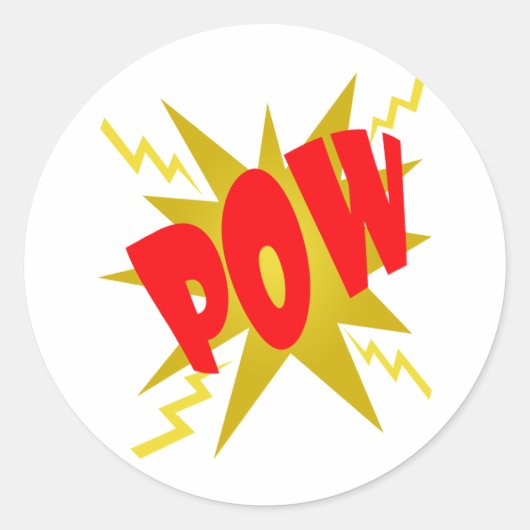 COMIC POW! RONDE STICKER (Voorkant)