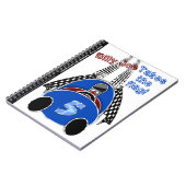Comic  Race Car - gepersonaliseerd Notitieboek (Linkerzijde)