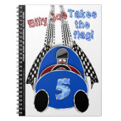Comic  Race Car - gepersonaliseerd Notitieboek (Voorkant)