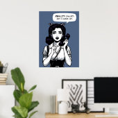 Comic reality call opgehangen poster (Thuiskantoor)