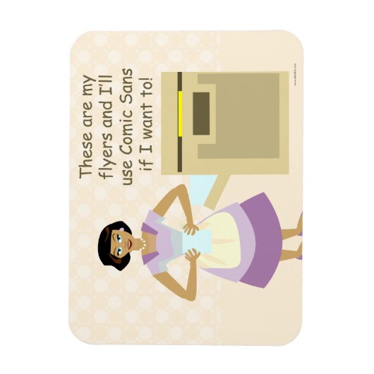 Comic Sans Housewel Magneet (Verticaal)