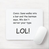 Comic Sans Mousepad Muismat (Met muis)