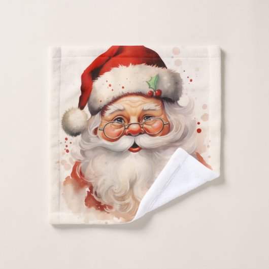 Comic santa claus bad handdoek (Wasdoekje)