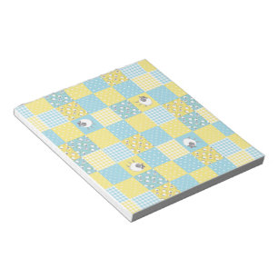 Comic Sheep, country-Style, Faux Patchwork-Notitie Notitieblok