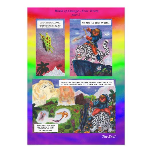 Comic Short Story Fantasy World Change Art Love Foto Afdruk (Voorkant)