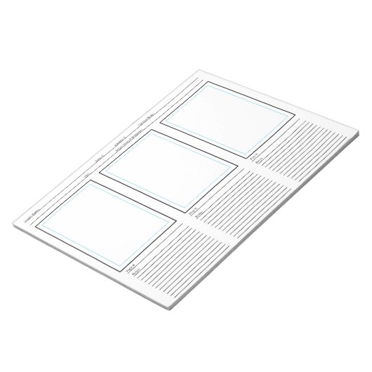 Comic Sjabloon Notitieblok (Schuin)