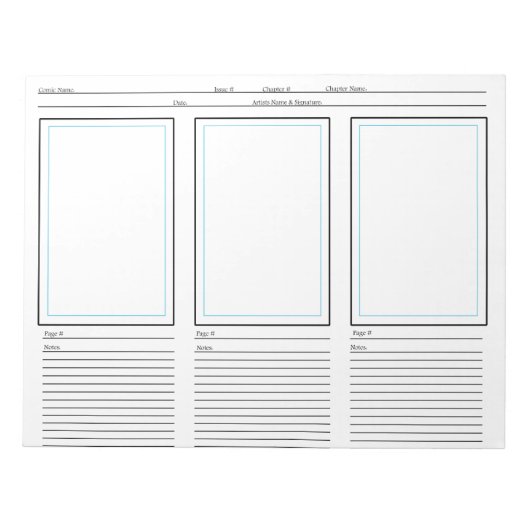 Comic Sjabloon Notitieblok (Voorkant)
