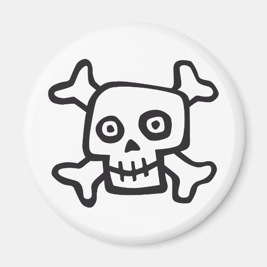 comic skull magneet (Voorkant)