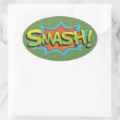 Comic Smash! Ovale Sticker (Tas)