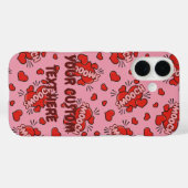 Comic Sound Effect Pattern Kissen Case-Mate iPhone Case (Achterkant (horizontaal))
