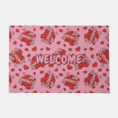 Comic Sound Effect Pattern Kissen Deurmat (Voorkant)