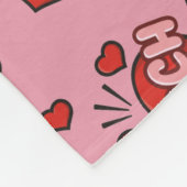Comic Sound Effect Pattern Kissen Fleece Deken (Hoek)