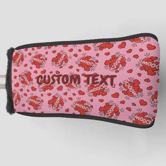 Comic Sound Effect Pattern Kissen Golfheadcover (Voorkant)