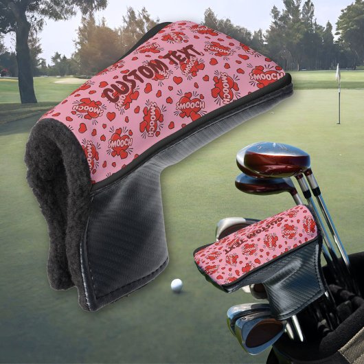 Comic Sound Effect Pattern Kissen Golfheadcover