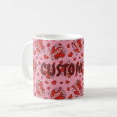 Comic Sound Effect Pattern Kissen Koffiemok (Voorkant links)