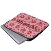 Comic Sound Effect Pattern Kissen Laptop Sleeve (Voorkant onderkant)