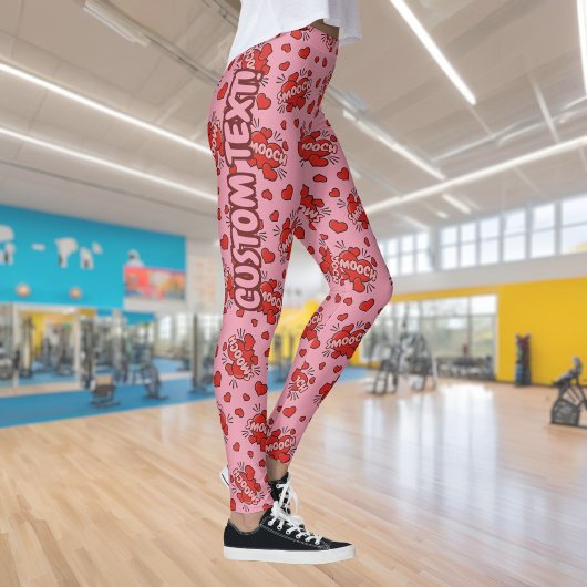 Comic Sound Effect Pattern Kissen Leggings