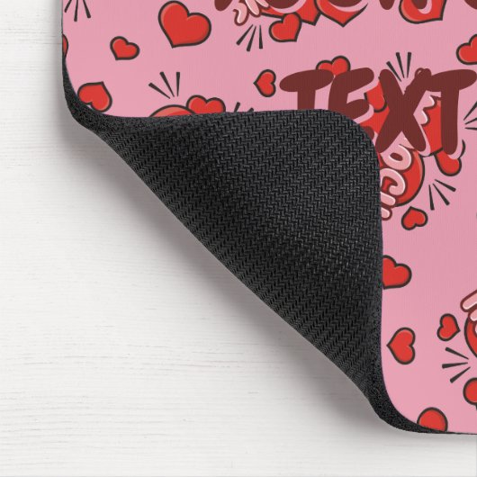 Comic Sound Effect Pattern Kissen Muismat (Hoek)