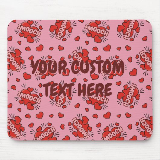 Comic Sound Effect Pattern Kissen Muismat (Voorkant)