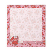Comic Sound Effect Pattern Kissen Notitieblok (Voorkant)
