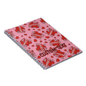 Comic Sound Effect Pattern Kissen Notitieboek (Rechterzijde)