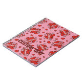 Comic Sound Effect Pattern Kissen Notitieboek (Linkerzijde)