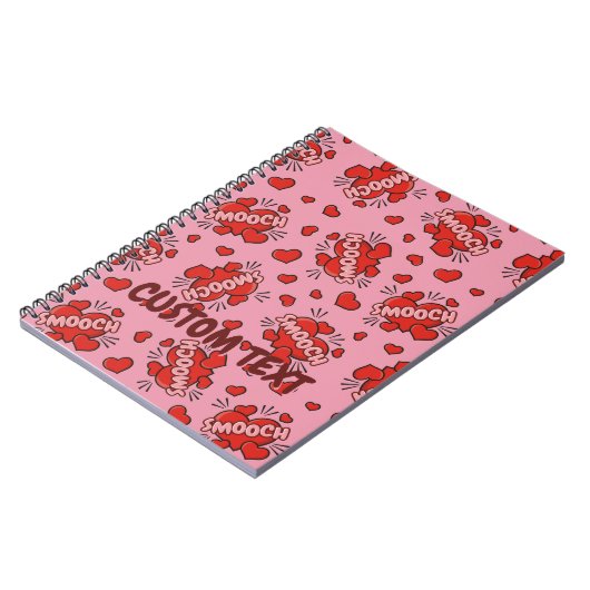 Comic Sound Effect Pattern Kissen Notitieboek (Linkerzijde)