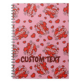 Comic Sound Effect Pattern Kissen Notitieboek (Voorkant)
