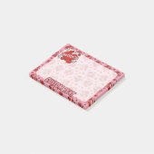 Comic Sound Effect Pattern Kissen Post-it® Notes (Schuin)