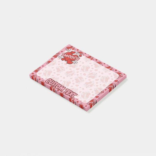 Comic Sound Effect Pattern Kissen Post-it® Notes (Schuin)