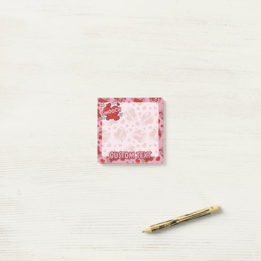 Comic Sound Effect Pattern Kissen Post-it® Notes (Op bureau)