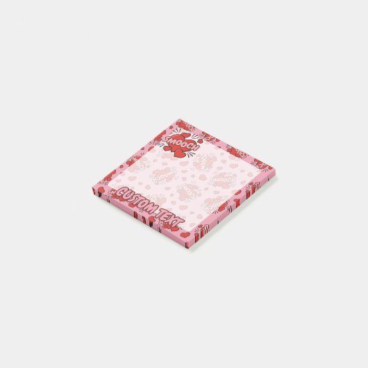 Comic Sound Effect Pattern Kissen Post-it® Notes (Schuin)