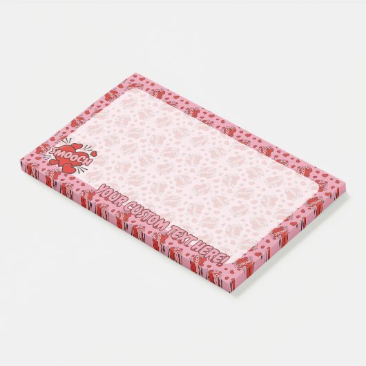 Comic Sound Effect Pattern Kissen Post-it® Notes (Schuin)