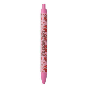 Comic Sound Effect Pattern Kissen Rode Inkt Pen