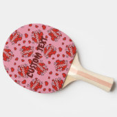 Comic Sound Effect Pattern Kissen Tafeltennisbatje (Zijkant)