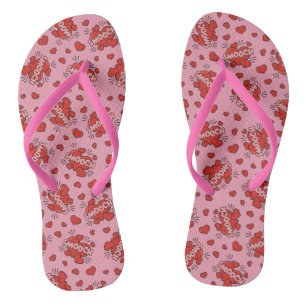 Comic Sound Effect Pattern Kissen Teenslippers