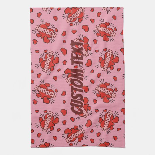 Comic Sound Effect Pattern Kissen Theedoek (Verticaal)