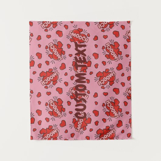 Comic Sound Effect Pattern Kissen Wandkleed (Voorkant)