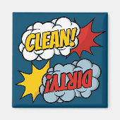 Comic Sound Effects Dishwaser Magnet (Voorkant)