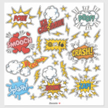 Comic Sound Effects Sticker Set