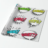 Comic speech belletjes met halftoonschaduw en teks cadeaupapier (Uitgerold)