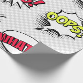 Comic speech belletjes met halftoonschaduw en teks cadeaupapier (Hoek)