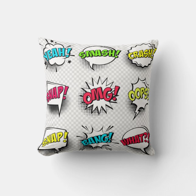 Comic speech belletjes met halftoonschaduw en teks kussen (Voorkant)