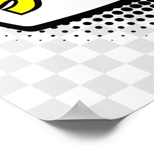 Comic speech belletjes met halftoonschaduw en teks poster (Hoek)