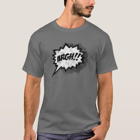 Comic Speech Bubble Curses Argh Funny Sayings Pop T-shirt (Voorkant)