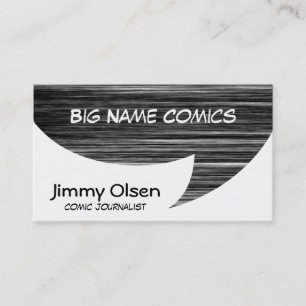 Comic Speech Bubble Scratchy Visitekaartje