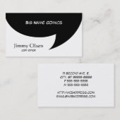 Comic Speech Bubble Visitekaartje (Voorkant / Achterkant)