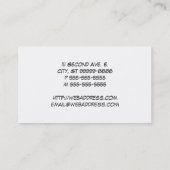 Comic Speech Bubble Visitekaartje (Achterkant)