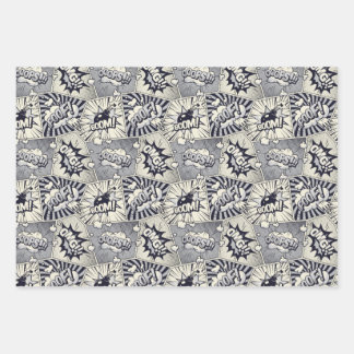 Comic Speech Bubbles Pop Art Inpakpapier Vel