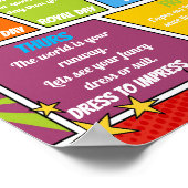 COMIC Spirit week school flyer SUPER HELD Poster (Hoek)